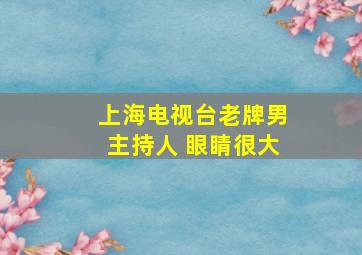 上海电视台老牌男主持人 眼睛很大